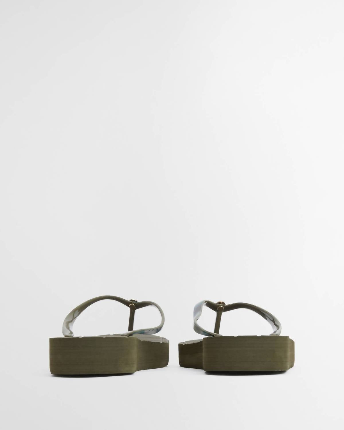 Women's Tilda Toe Post Flip Flop In Olive/ancient Tartan