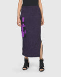 Asteroid Pencil Skirt In Violet