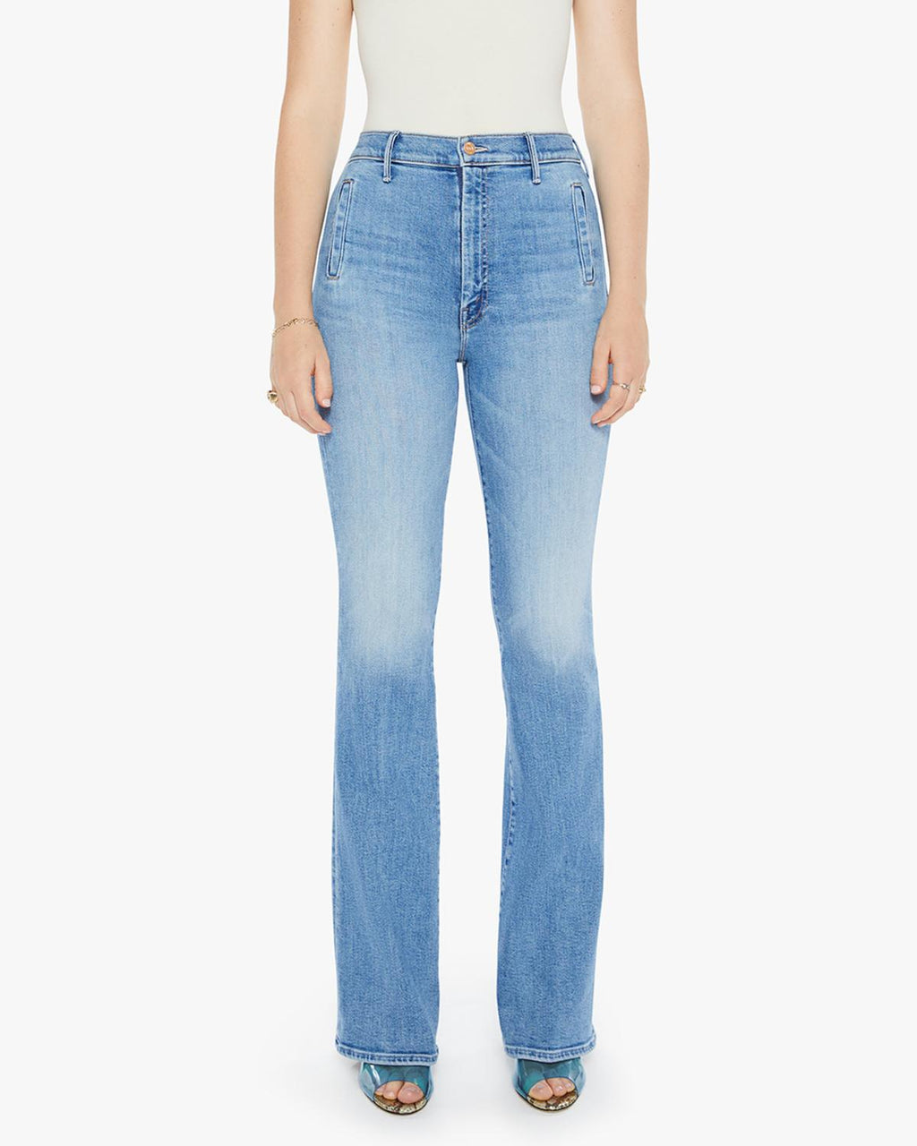Drama Flared Leg Jeans In Tasty Waves