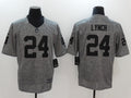 Men's Las Vegas Raiders Marshawn Lynch #24 Gray Game Jersey1