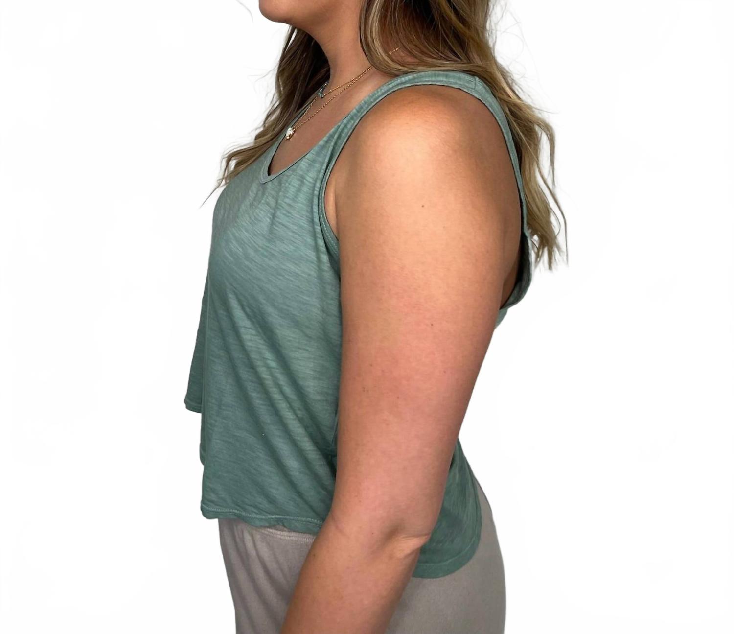 New Boyfriend Tank In Sage