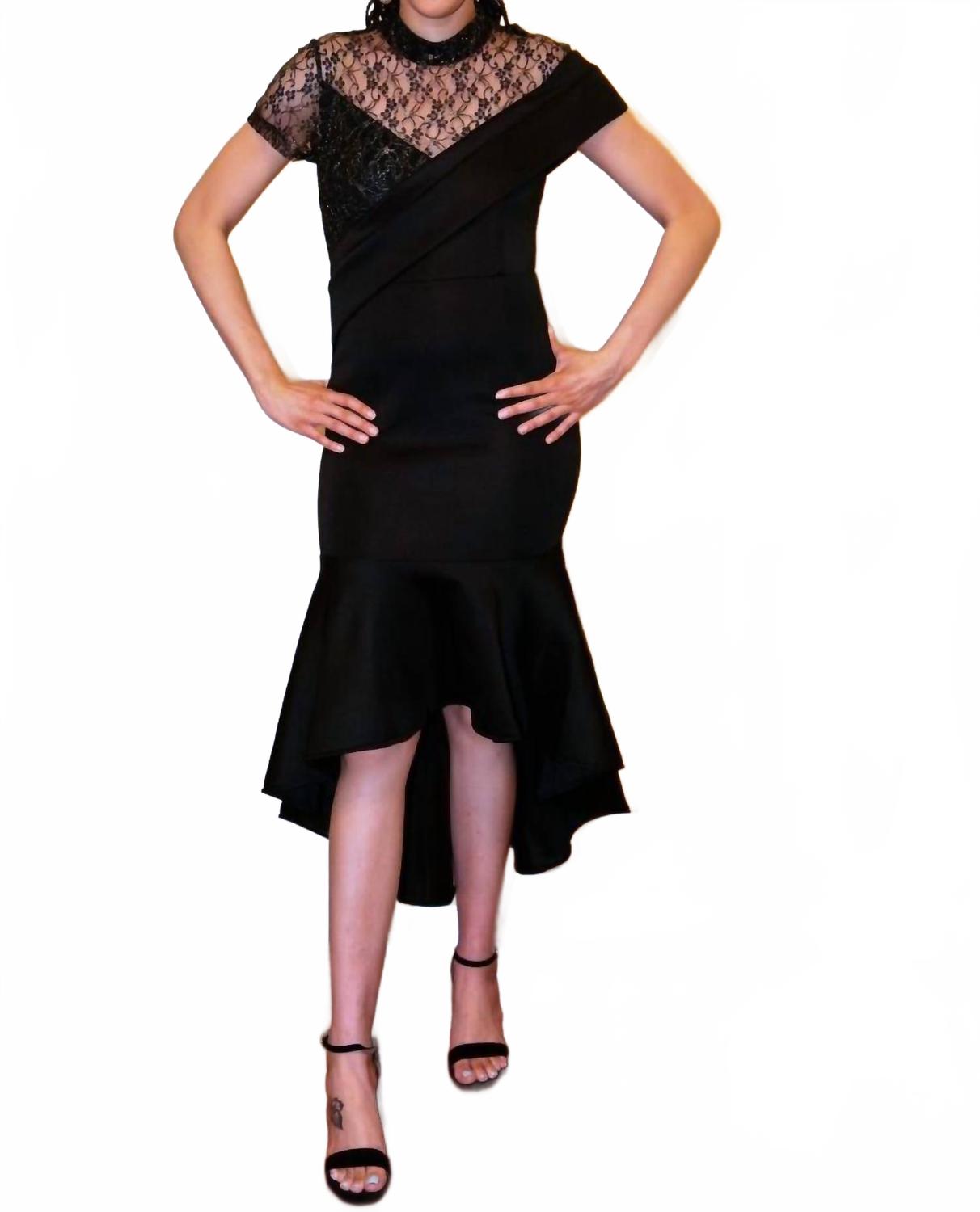 That Perfect Lace Midi Dress In Black