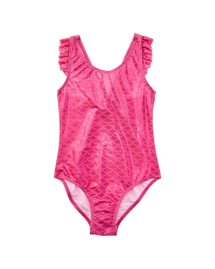Flap Happy One Piece Shiny Pink Scales Swimsuit
