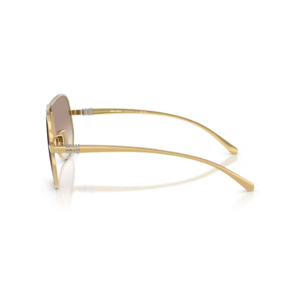 Aviator Sunglasses With Gold Metal Frame And Gradient Lenses