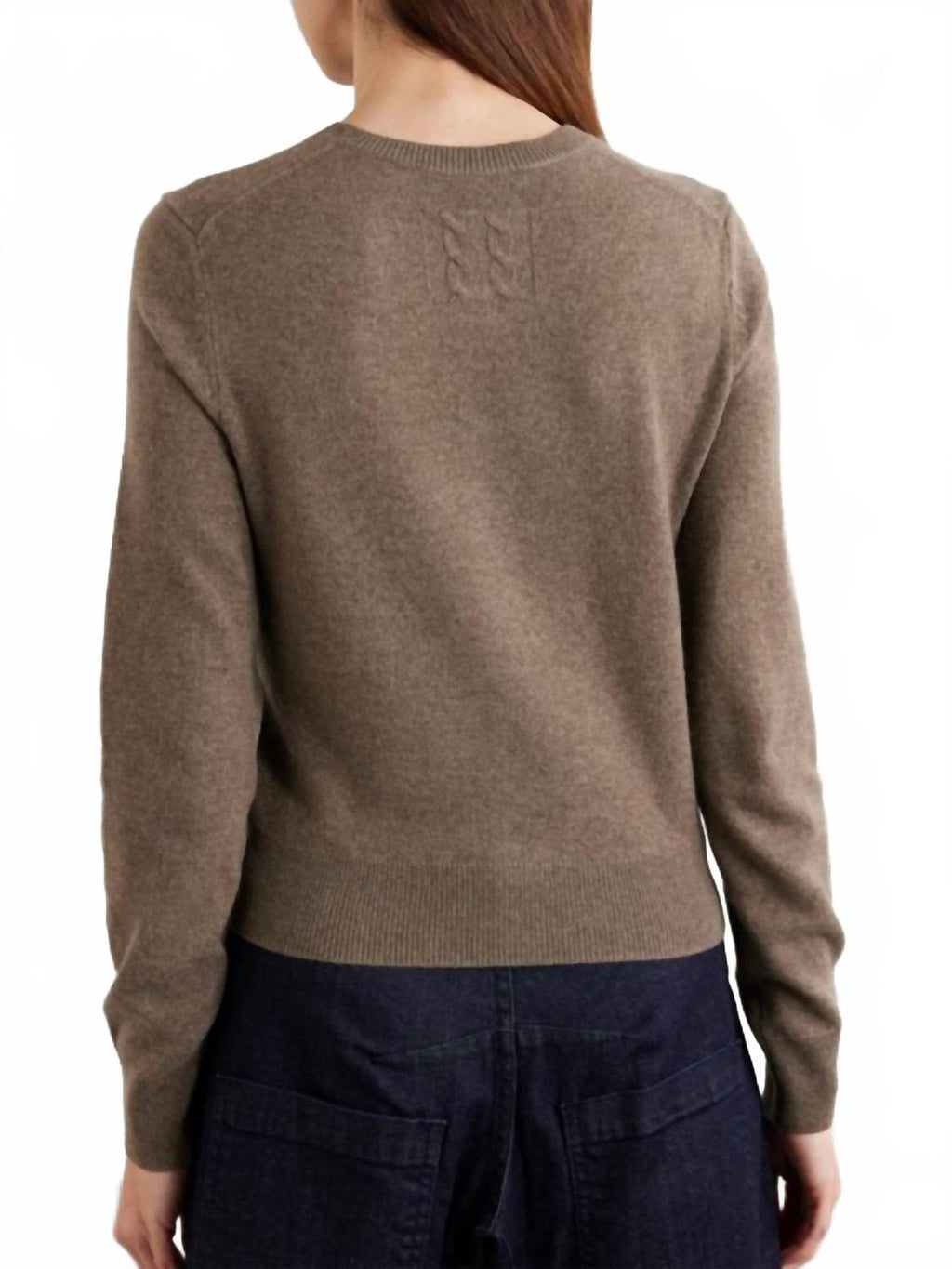 March Cashmere Cardigan In Army Grey