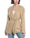 Enza Costa Twill Belted Linen-Blend Jacket
