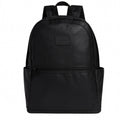 Women's Kane Double Pocket Large Backpack In Black Coated Canvas
