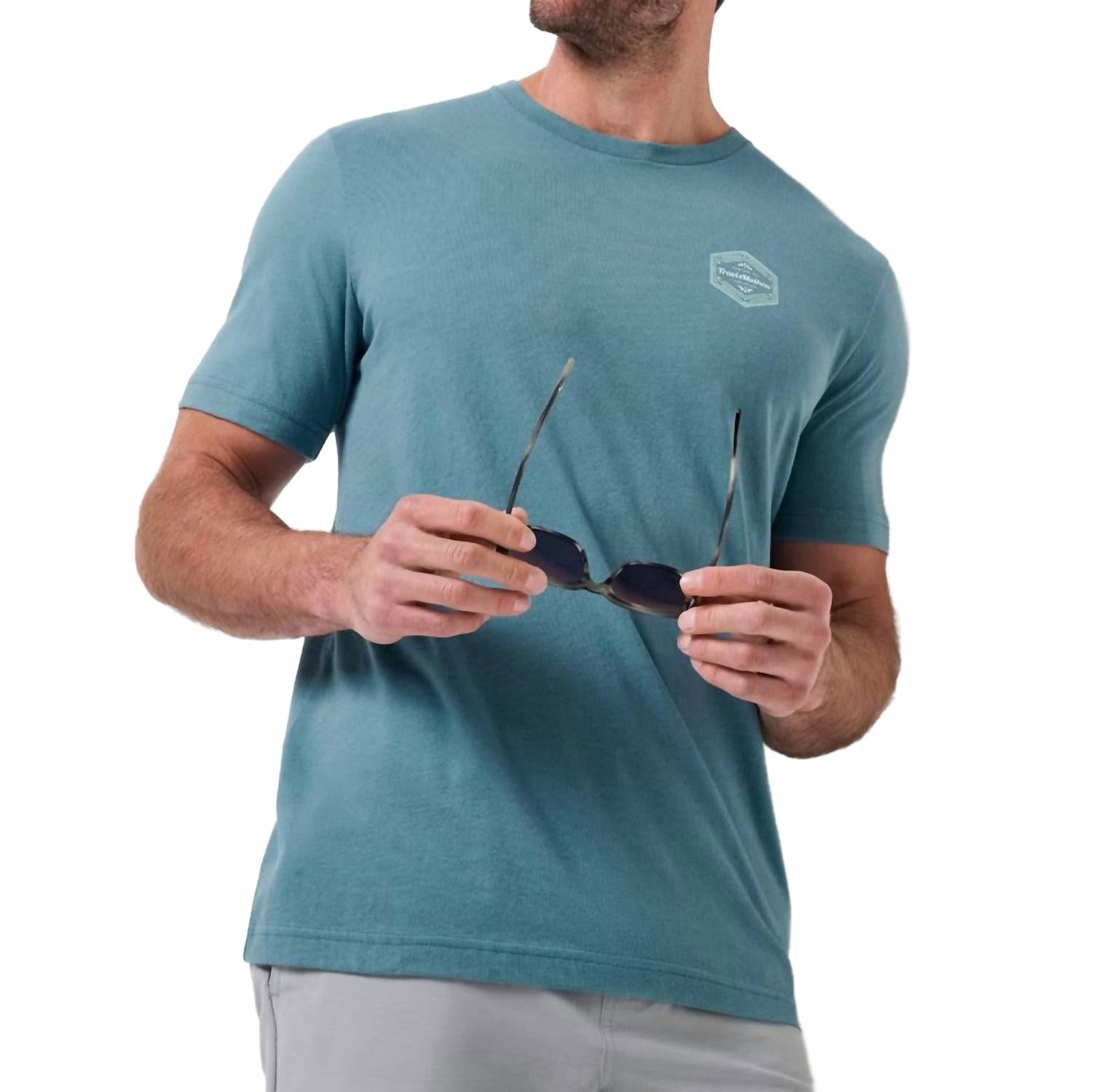 Maximum Stay Short Sleeve Tee In Captains Blue