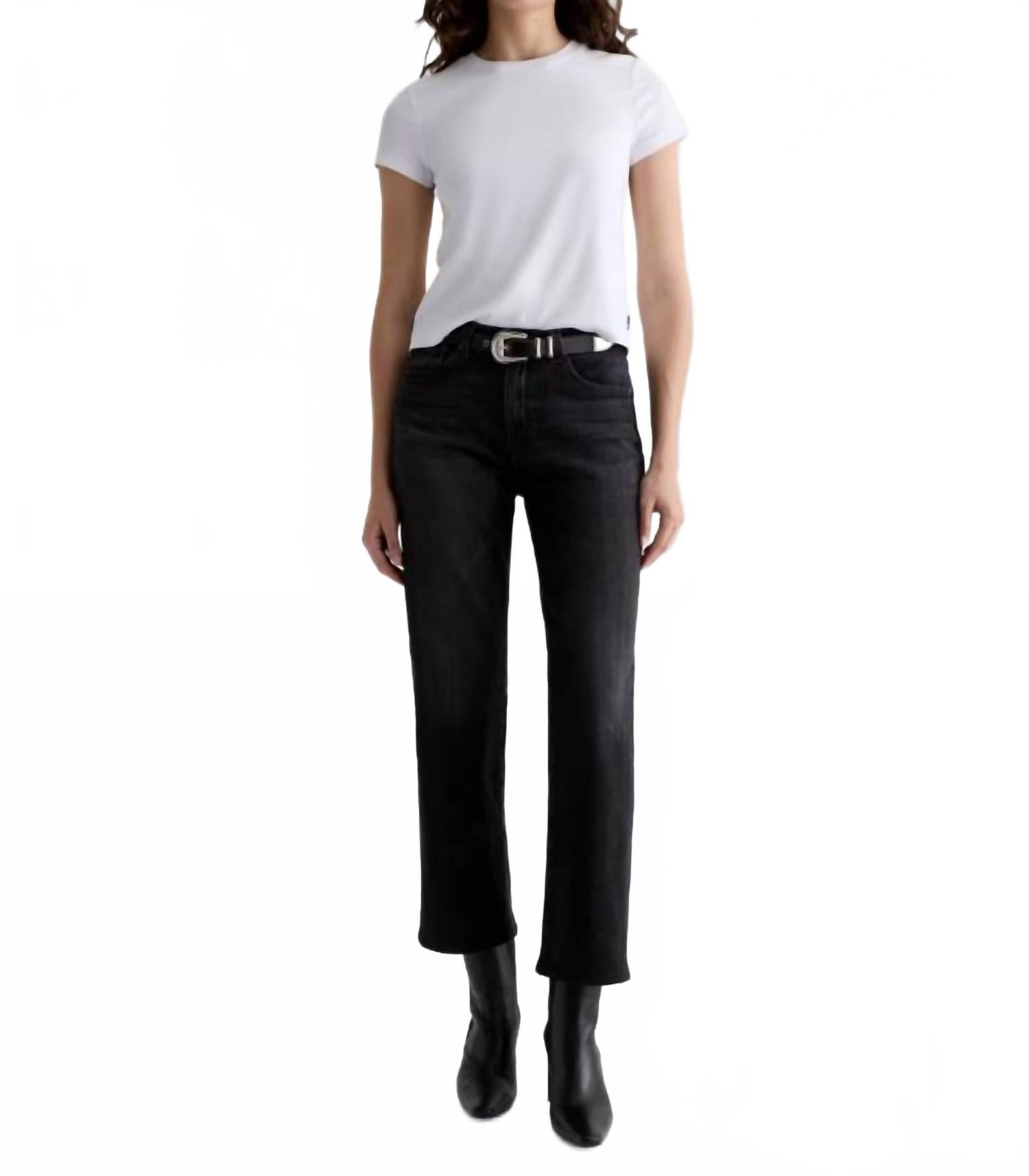 Brinley Mid-Rise Straight Leg Jeans In Nebula