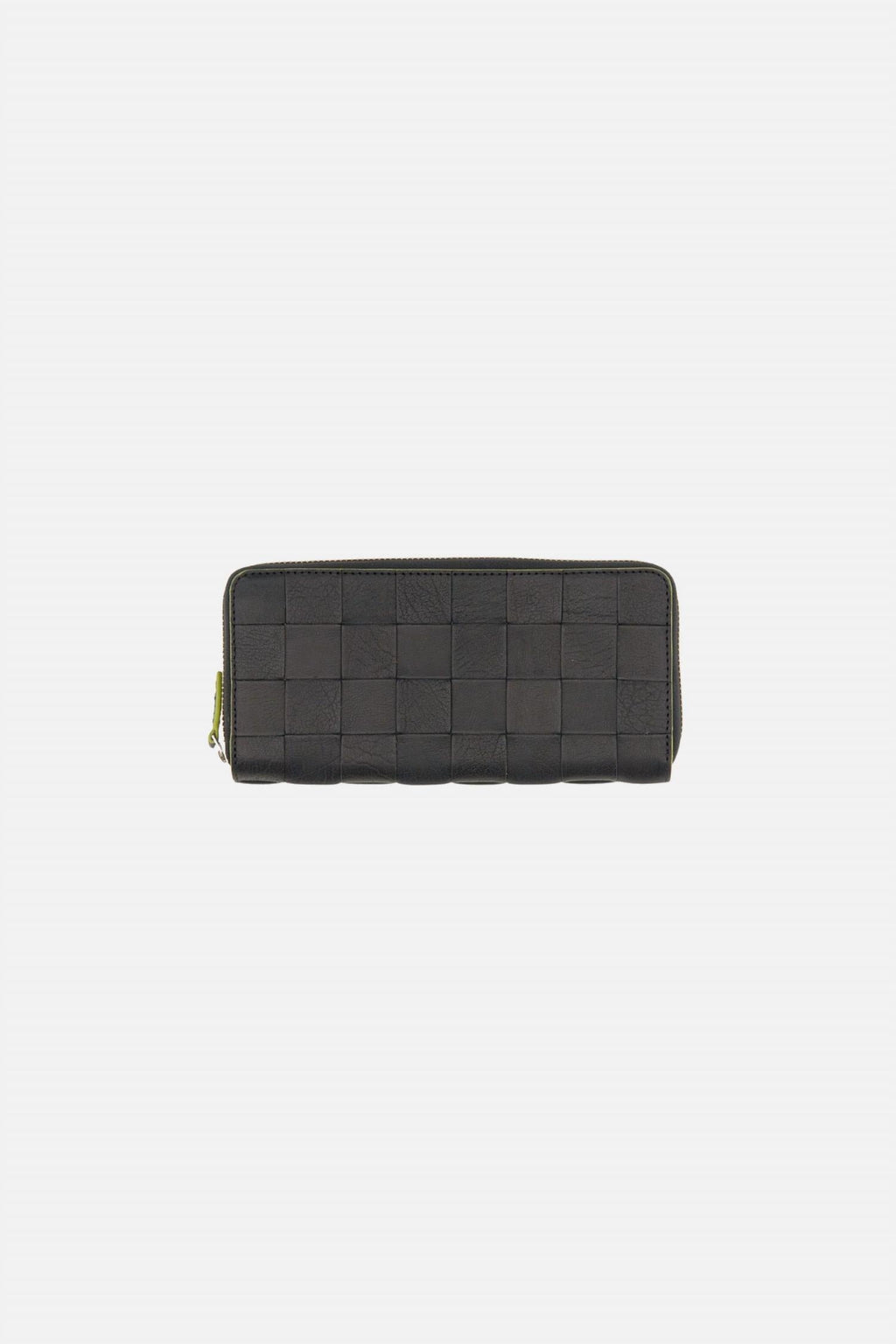Women's Check Zip Around Wallet In Black