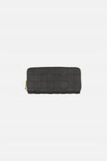 Women's Check Zip Around Wallet In Black