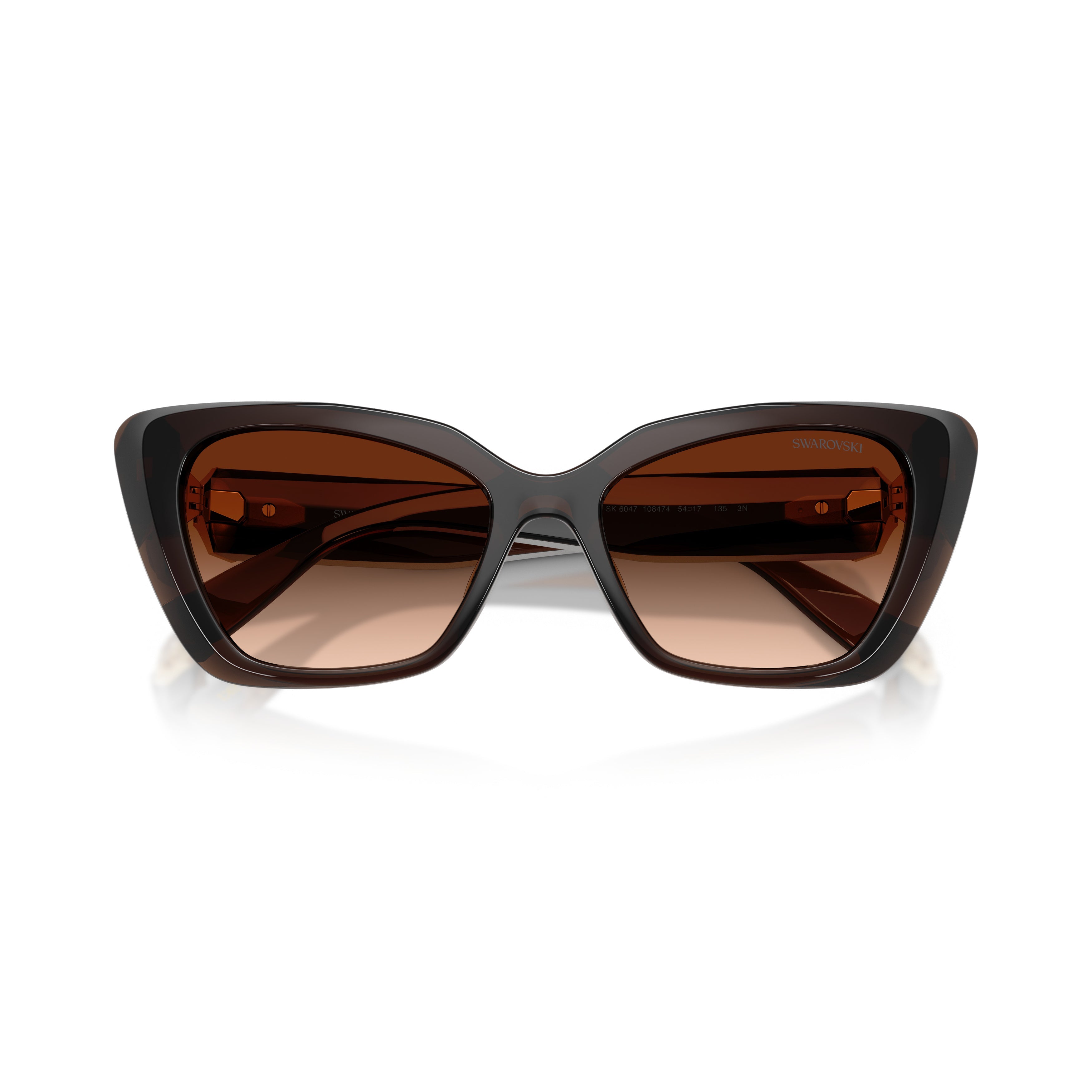 0Sk6047 Bold Cat-Eye Sunglasses with Gradient Lenses