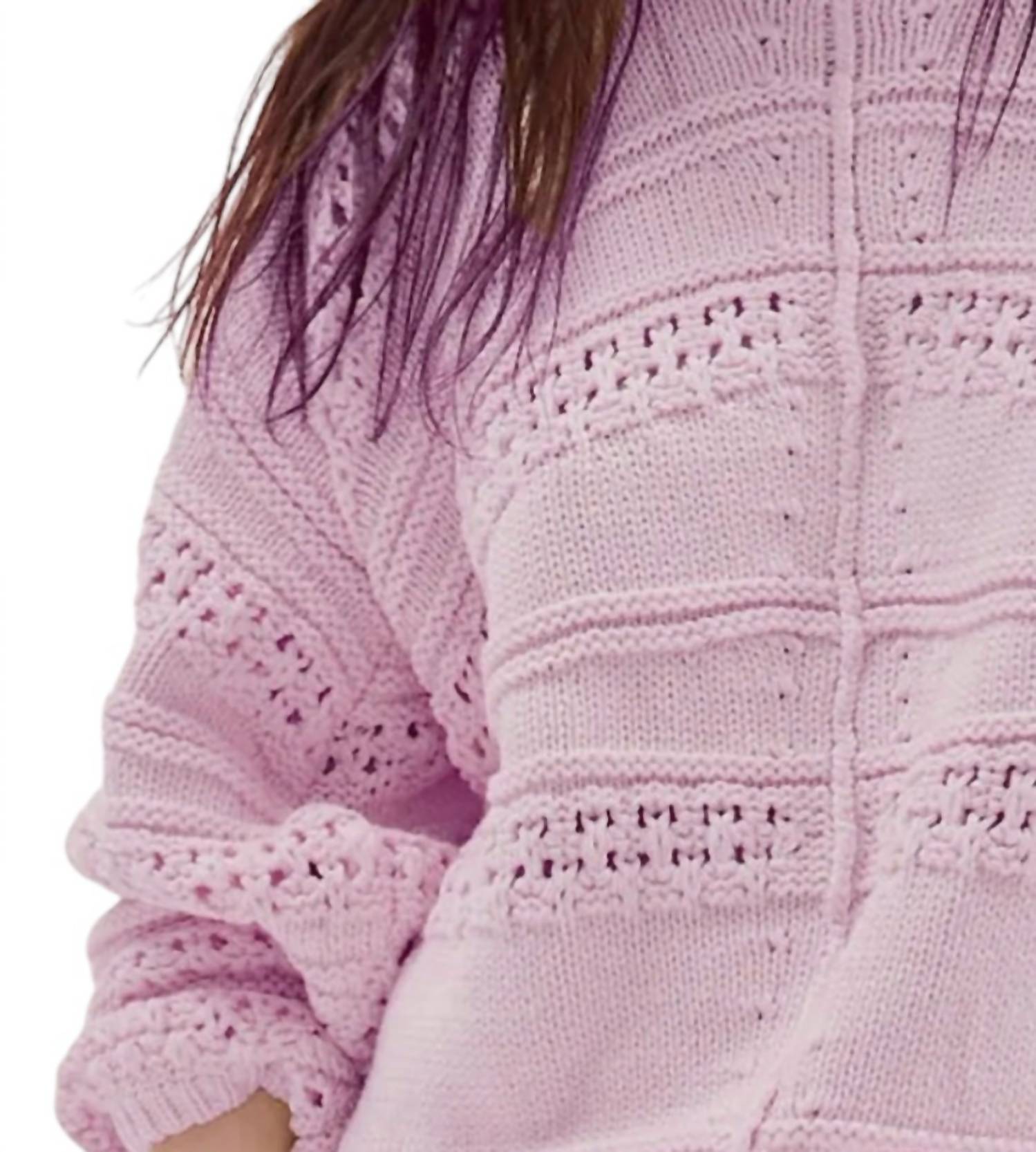 Faial Open Stitch Sweater In Pink