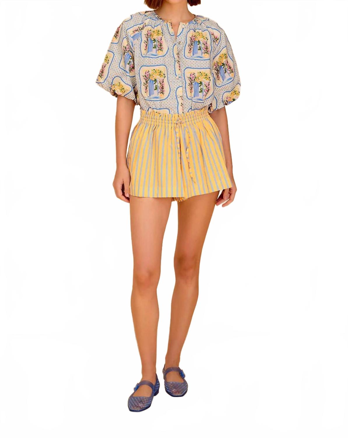 La Puerta Freda Top In Blue