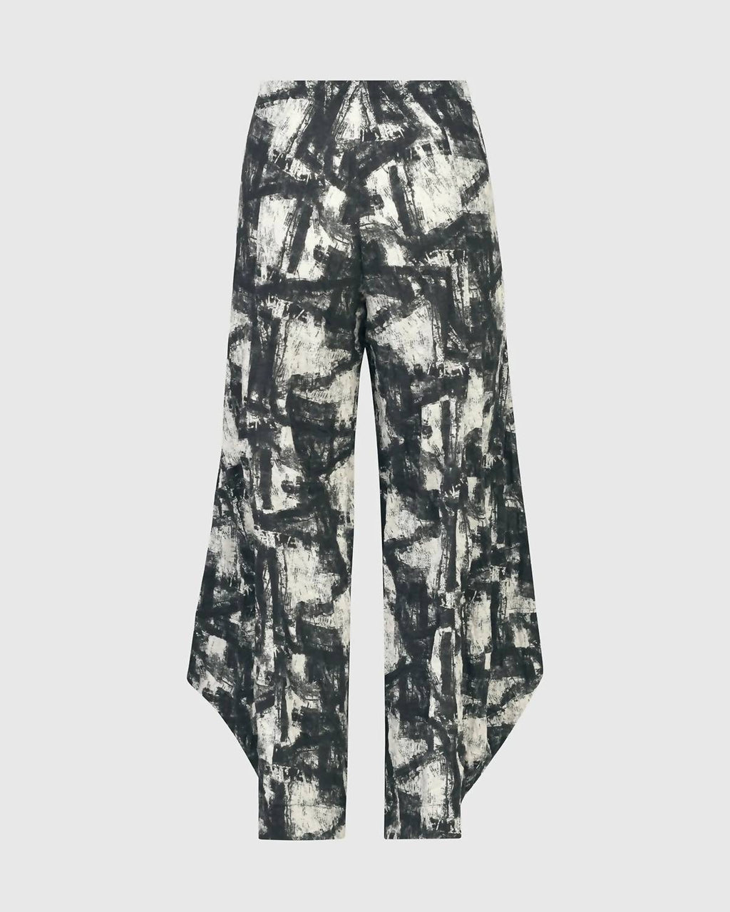 Marble Crinkle Punto Pants In Black