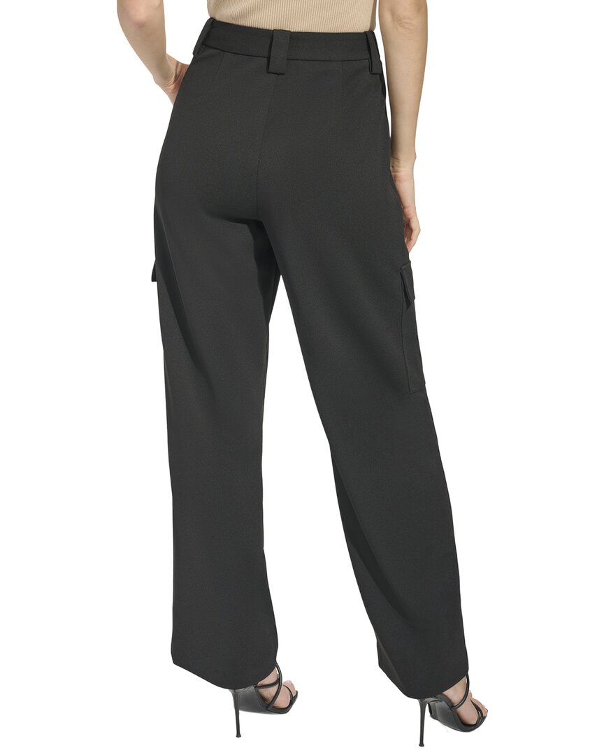 DKNY Straight Leg Crepe Crop Pant