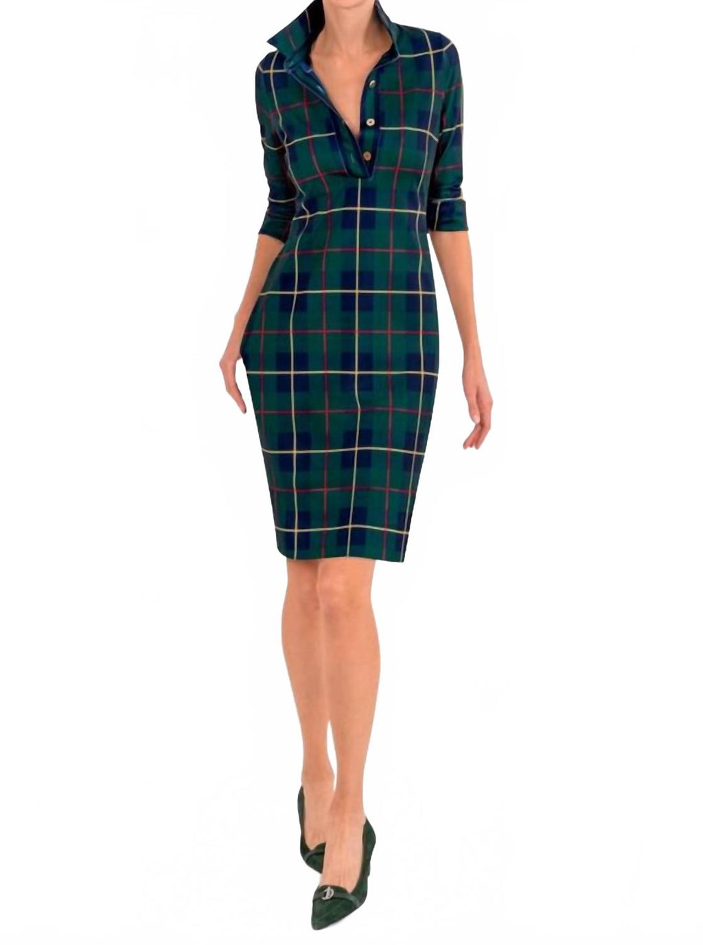 Plaidly Cooper Everywhere Dress In Green Multi