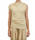 Iris Linen Top In Toffee