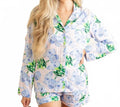 Lane Short Pajama Set In Ginger Fig Stripe