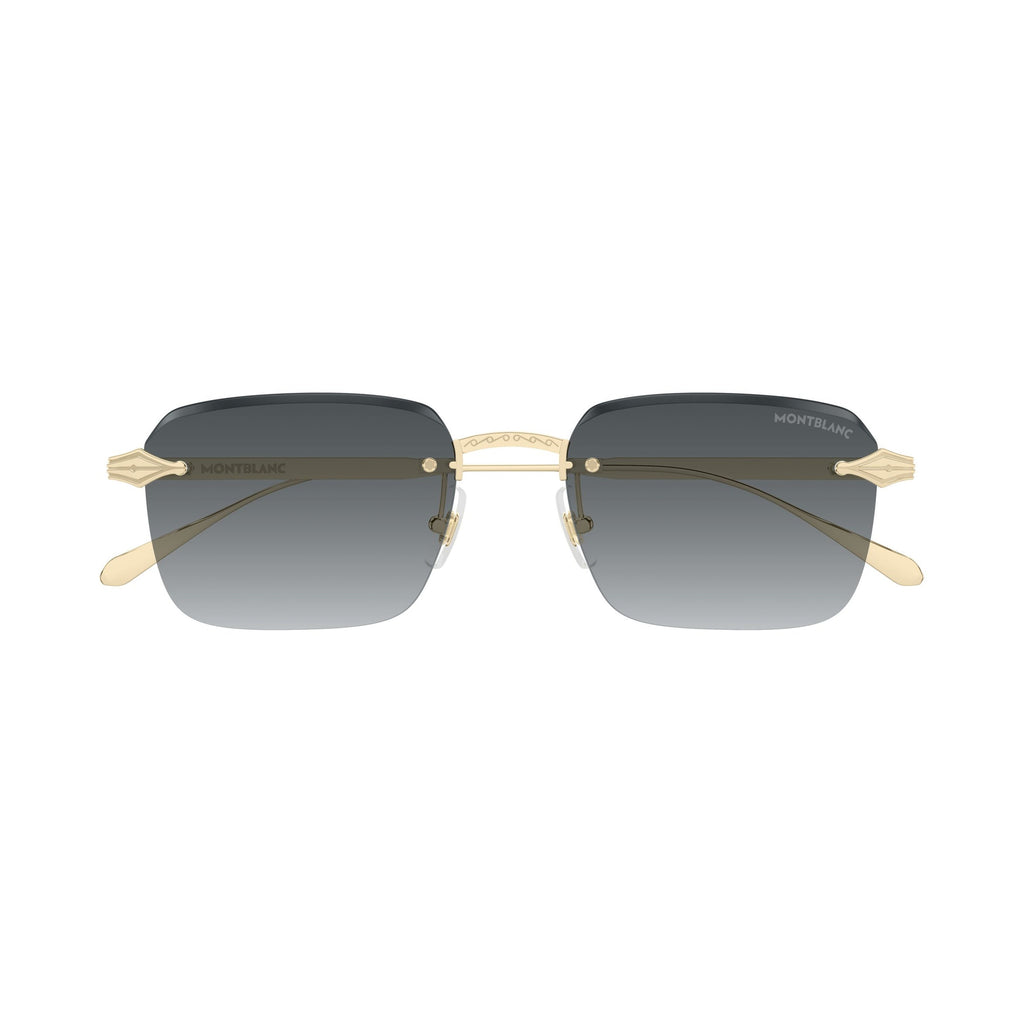 Rimless Square Sunglasses With Gold-Toned Metal Accents