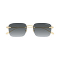 Rimless Square Sunglasses With Gold-Toned Metal Accents
