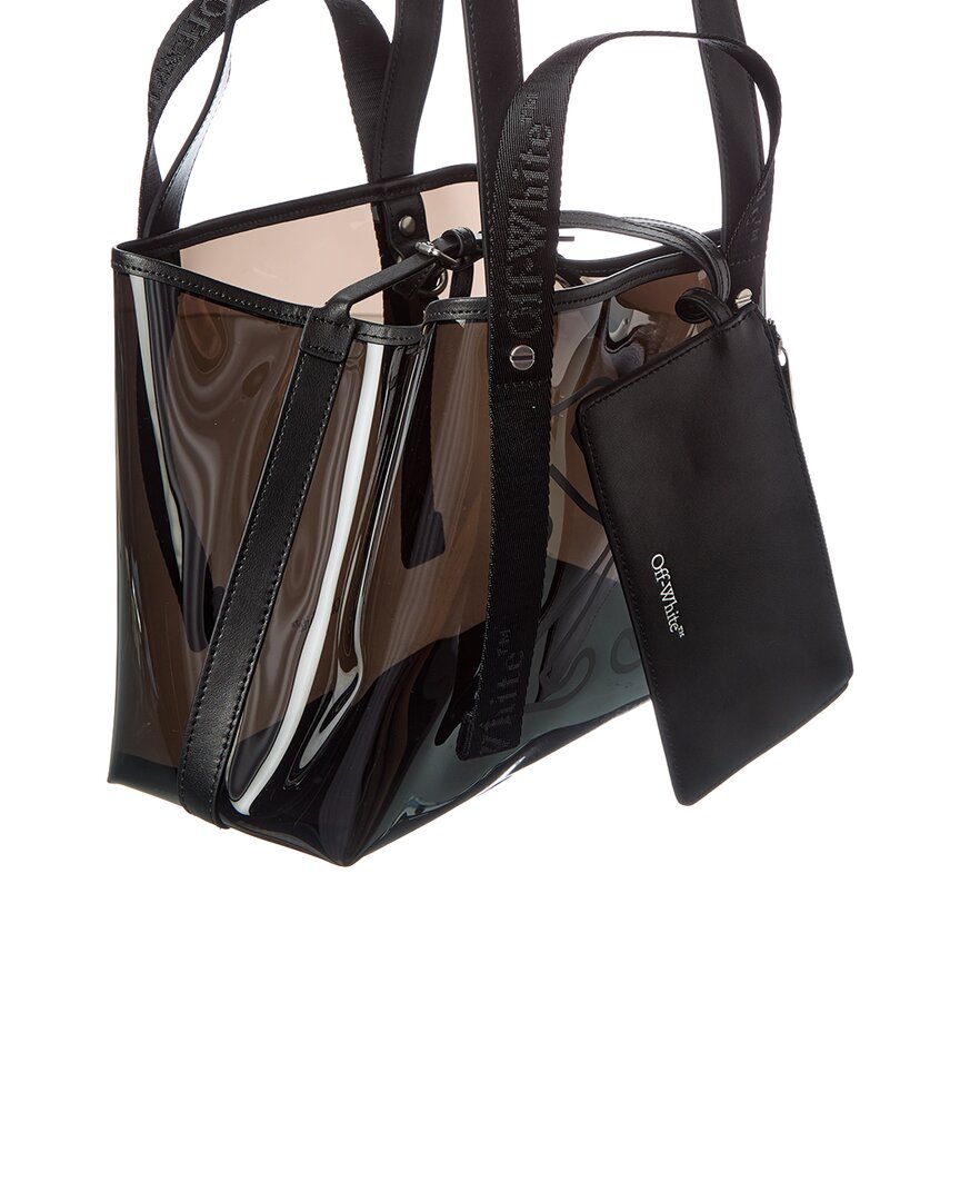 Off-White East West Small Vinyl & Leather Tote