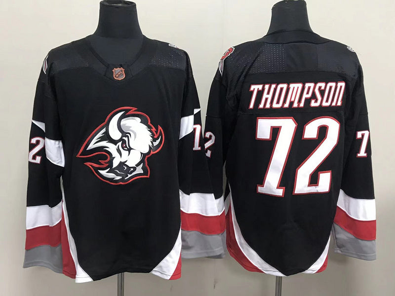 Men's Buffalo Sabres Tage Thompson #72 Black Replica jersey