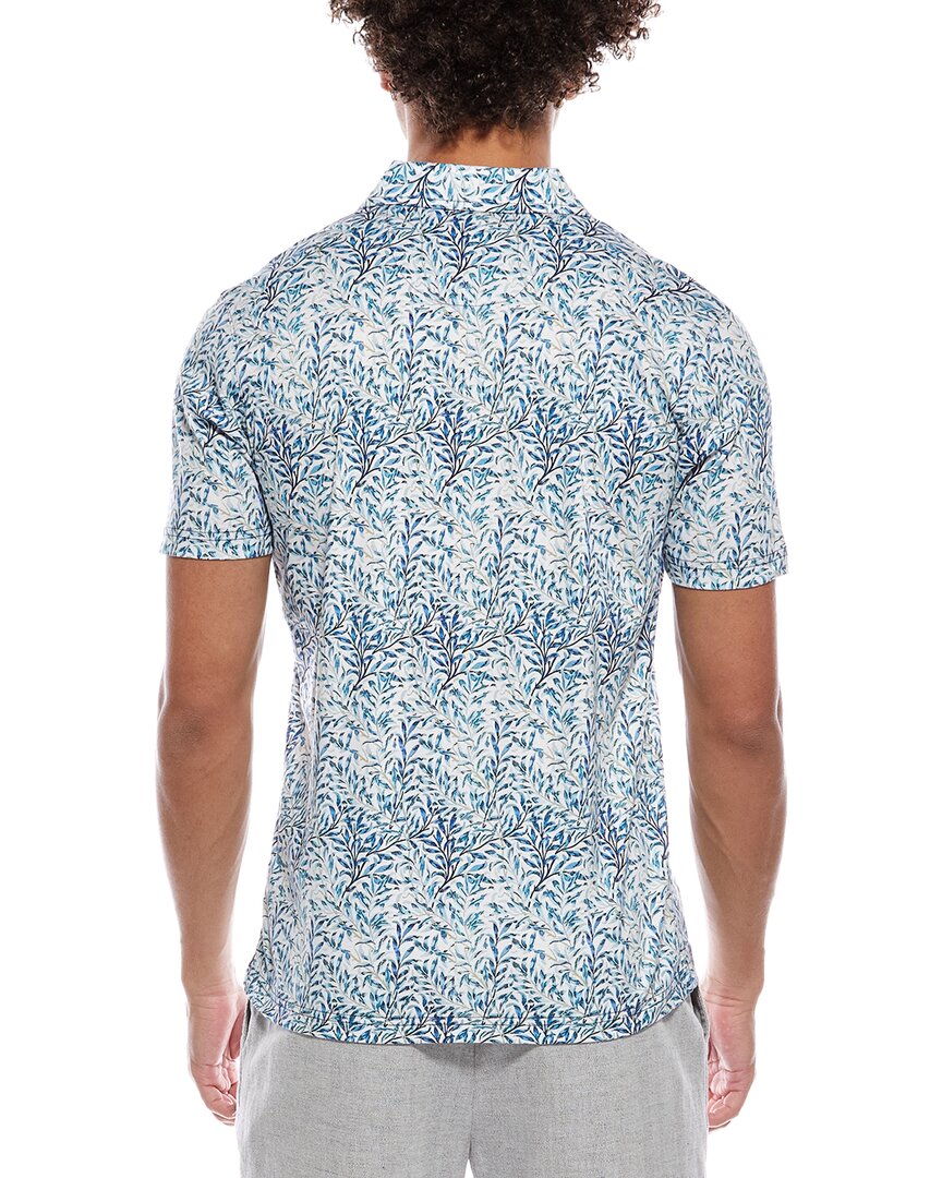 Raffi Leaf Print Polo Shirt