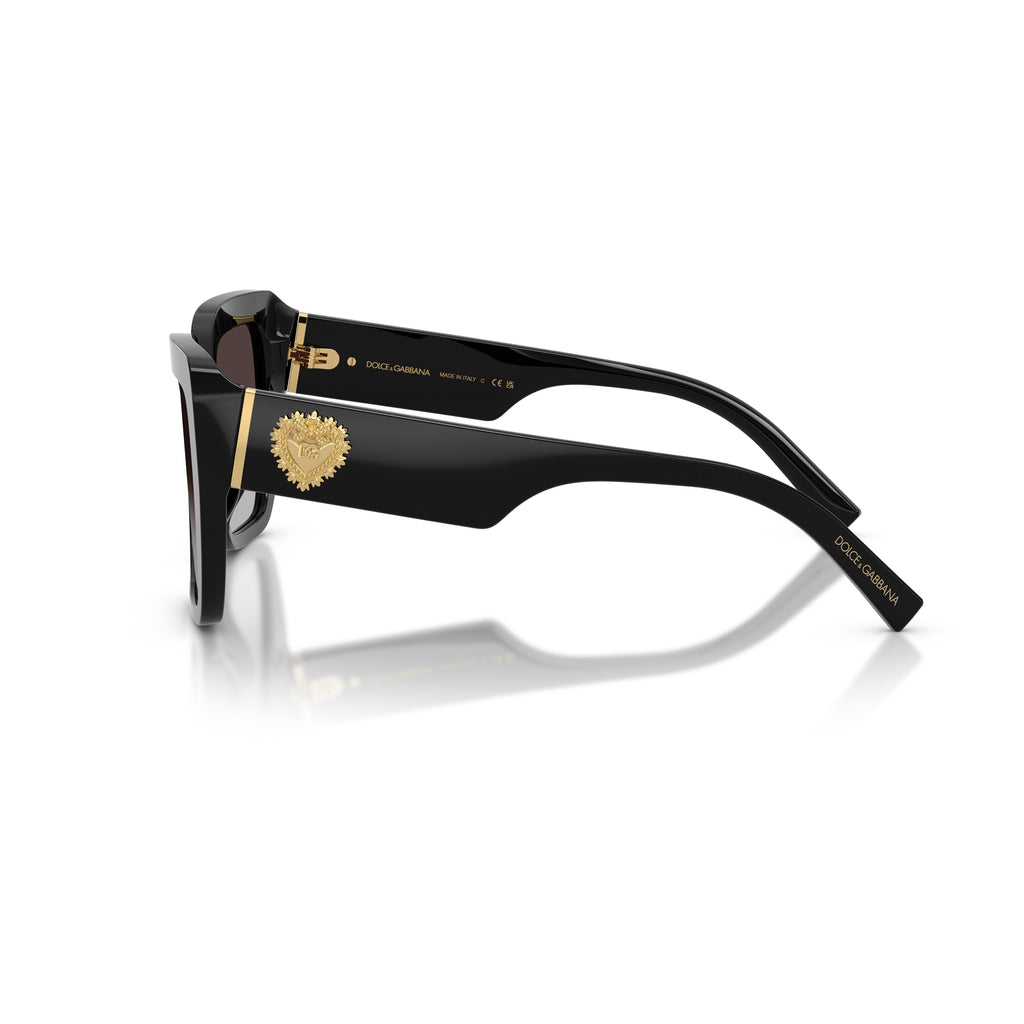 Oversized Square Frame Sunglasses With Heart Accents