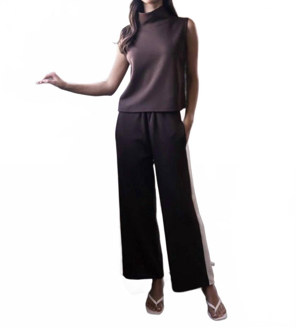 Butter Modal Sleeveless Pant Set In Port