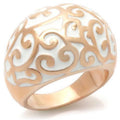 Rose Gold Brass Ring with No Stone
