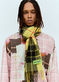 Acne Studios Men Check Fringe Scarf