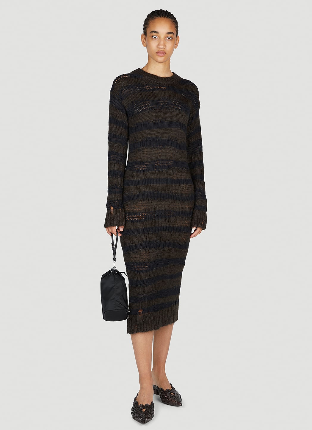 Acne Studios Women Ladder Knit Midi Dress