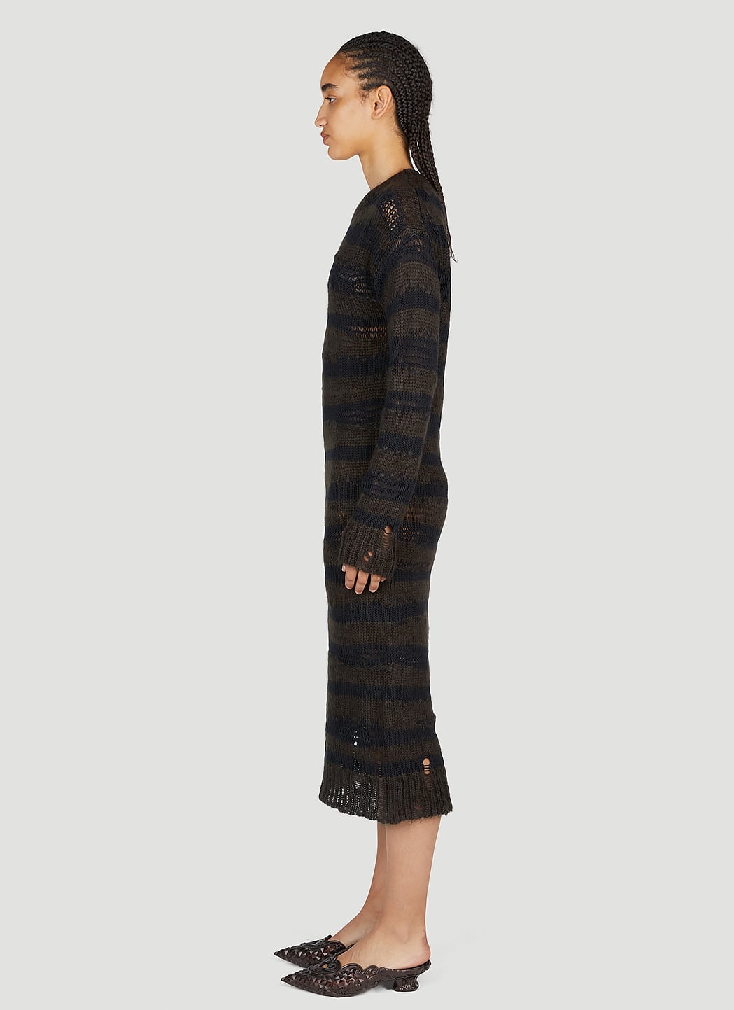 Acne Studios Women Ladder Knit Midi Dress