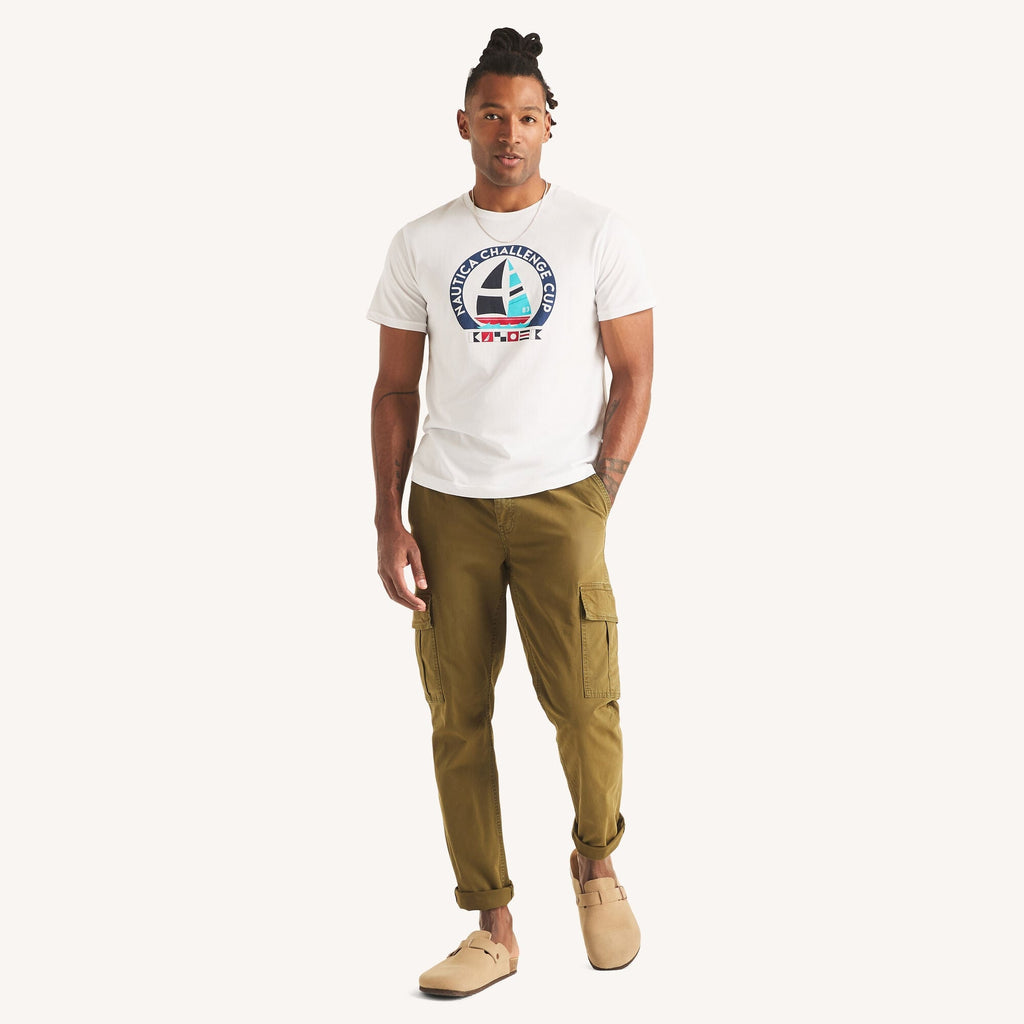 Nautica Mens Challenge Cup Graphic T-Shirt