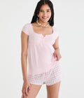 Aeropostale Seriously Soft Y2k Babydoll Henley