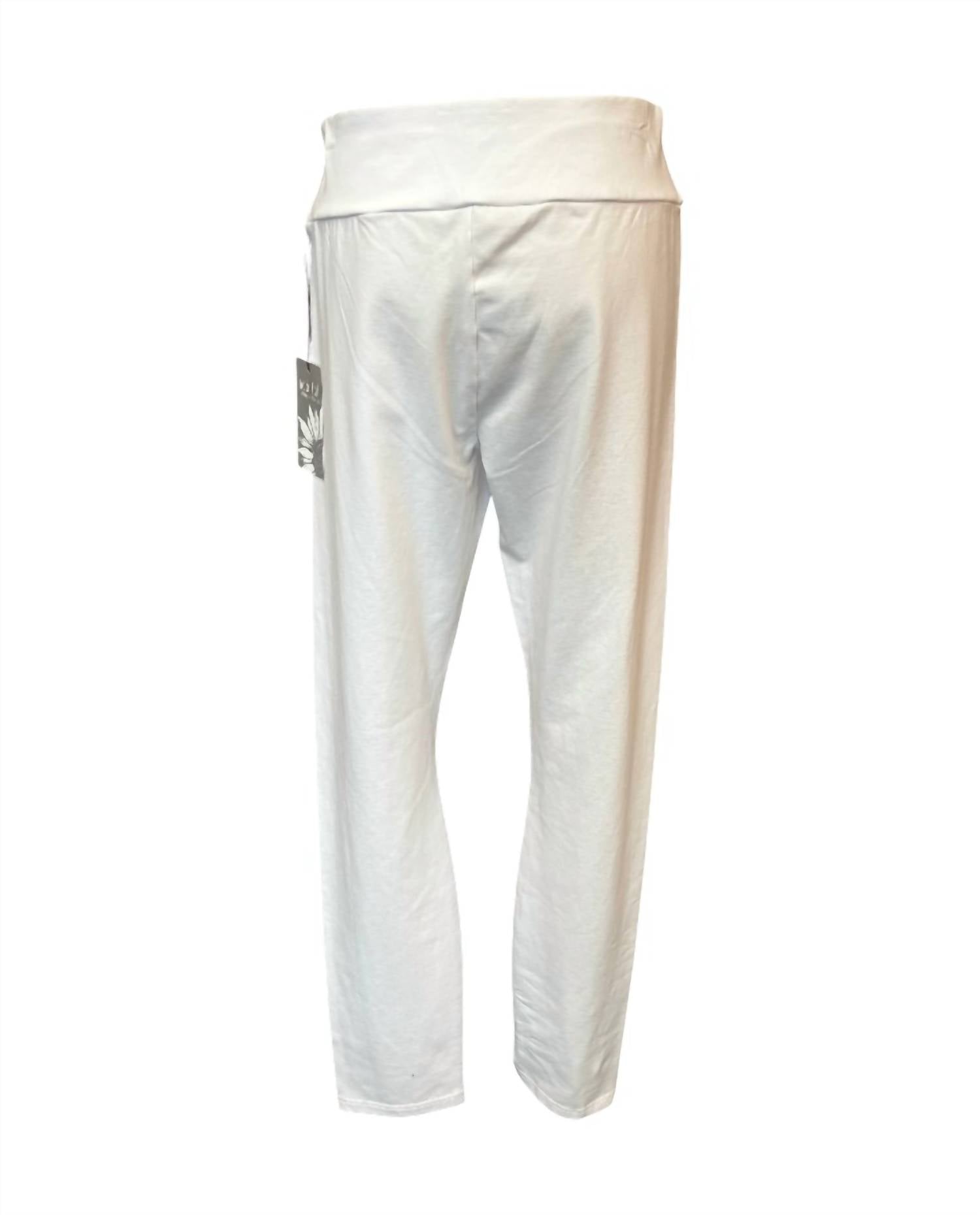 Women's Stonewash Knit Slim Jegging In White