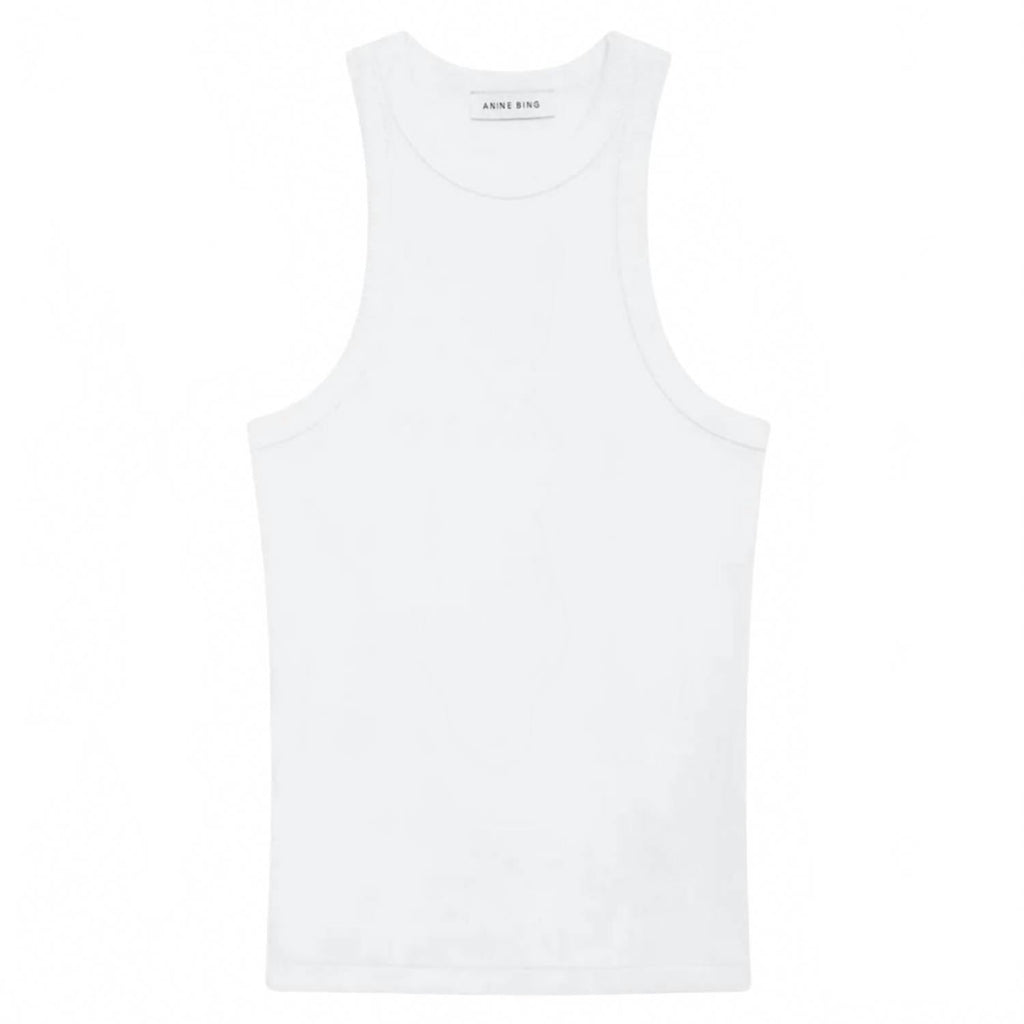 Eva Crewneck Tank Top In White