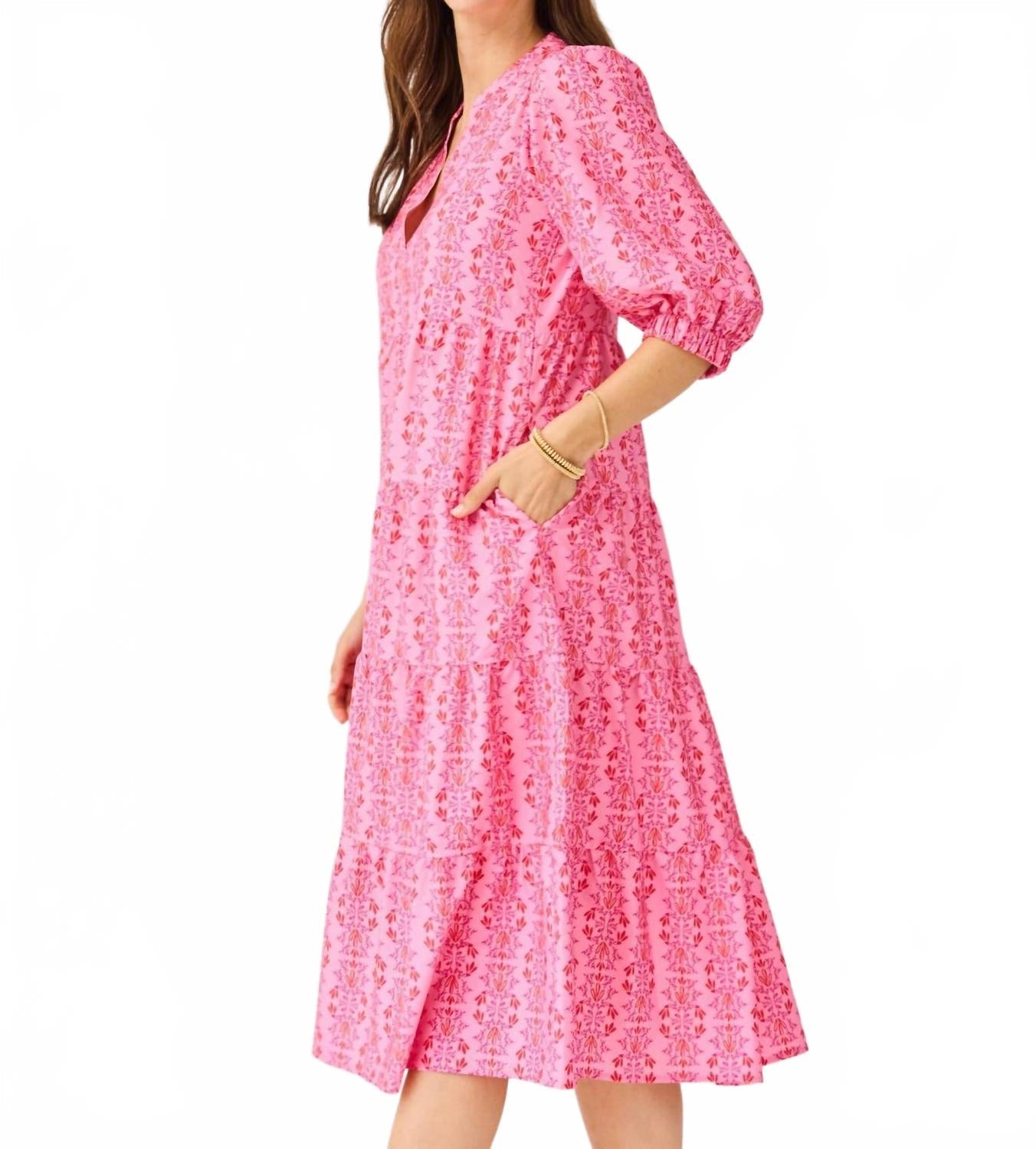 Cameron Midi Dress In Heirloom Vine