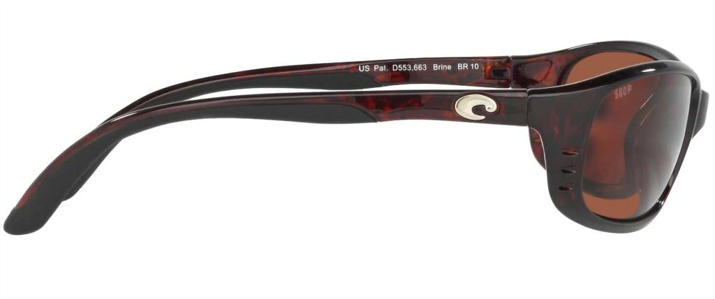 Men's Brine Reader Rectangular Polarized Sunglasses In Tortoise/copper