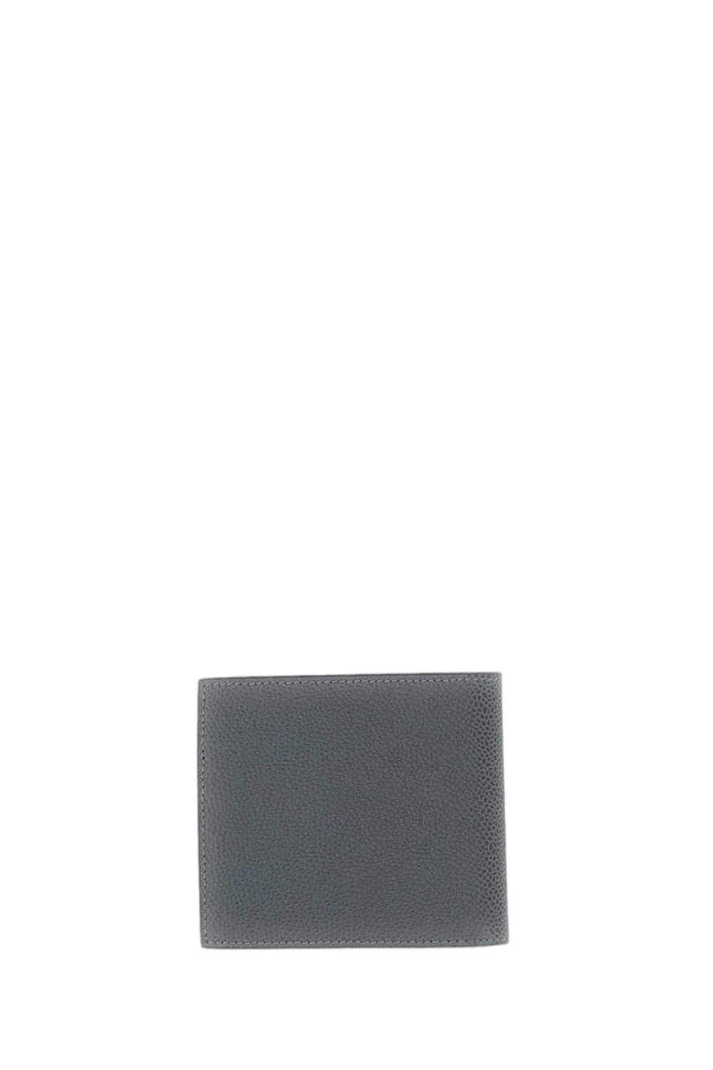 Grey Pebble Grain Leather Billfold Wallet