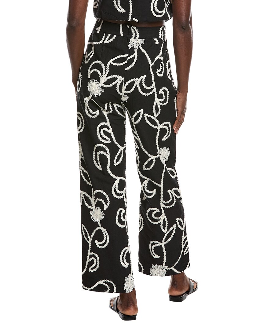 Gracia Embroidered Straight Fit Pant