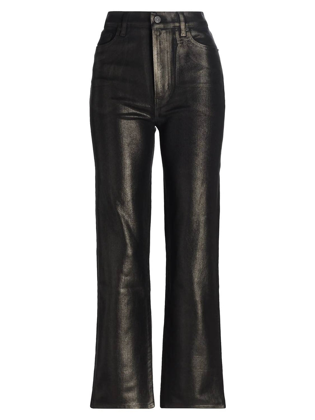 Le Sleek Straight Faux Leather Pants In Black