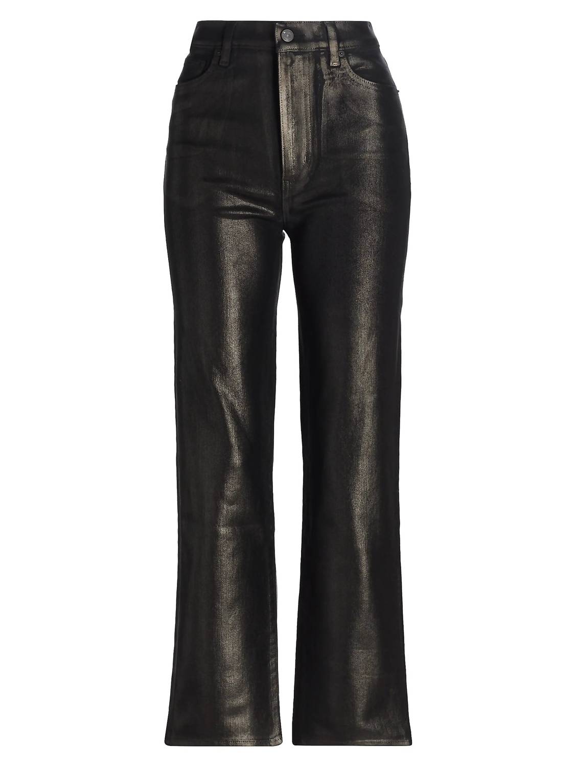 Le Sleek Straight Faux Leather Pants In Black