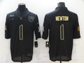 Men's New England Patriots Cam Newton #1 Black Game Player Jersey1