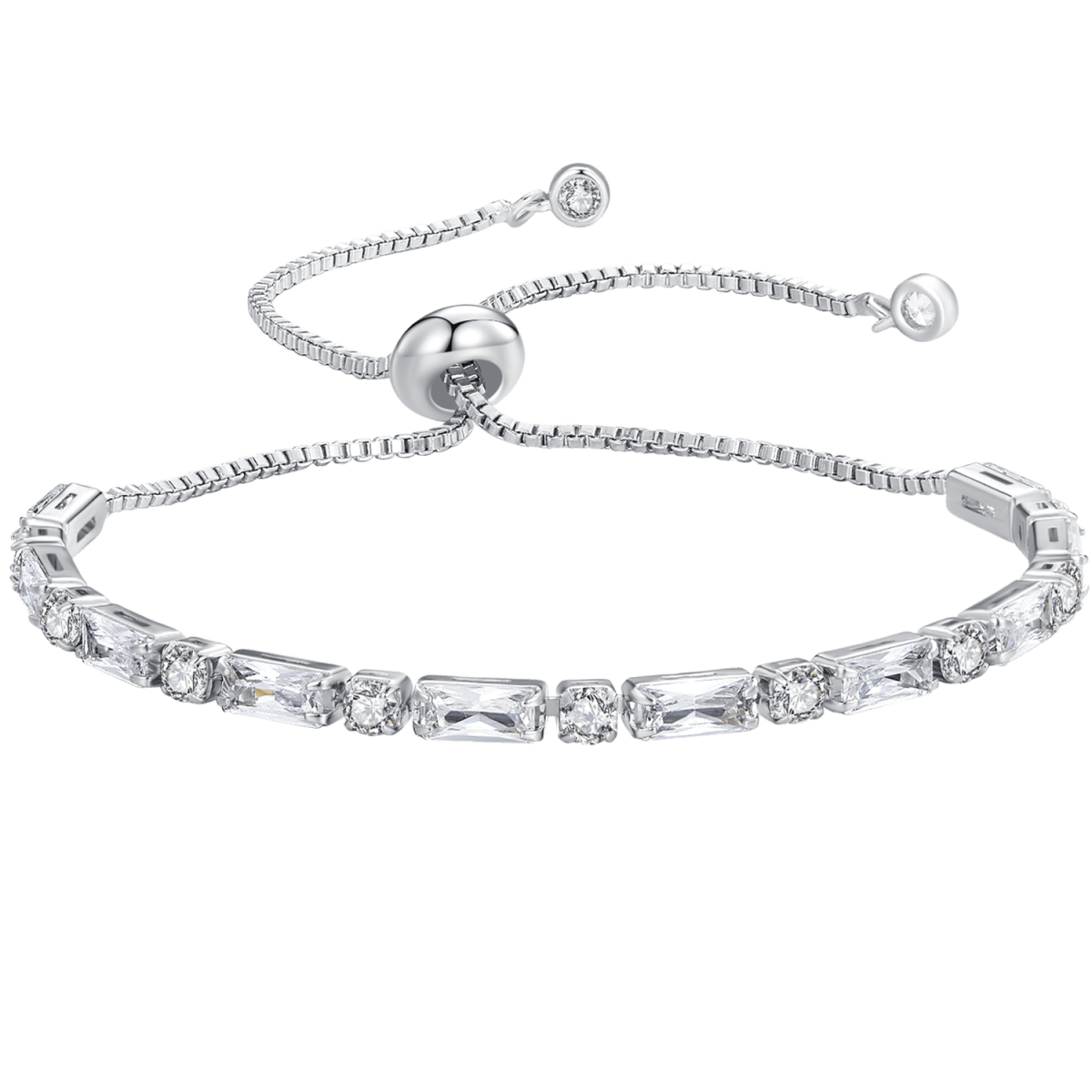Adjustable Mixed-Cut Crystal Bracelet