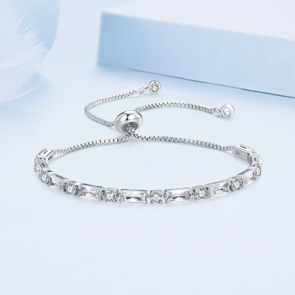 Adjustable Mixed-Cut Crystal Bracelet