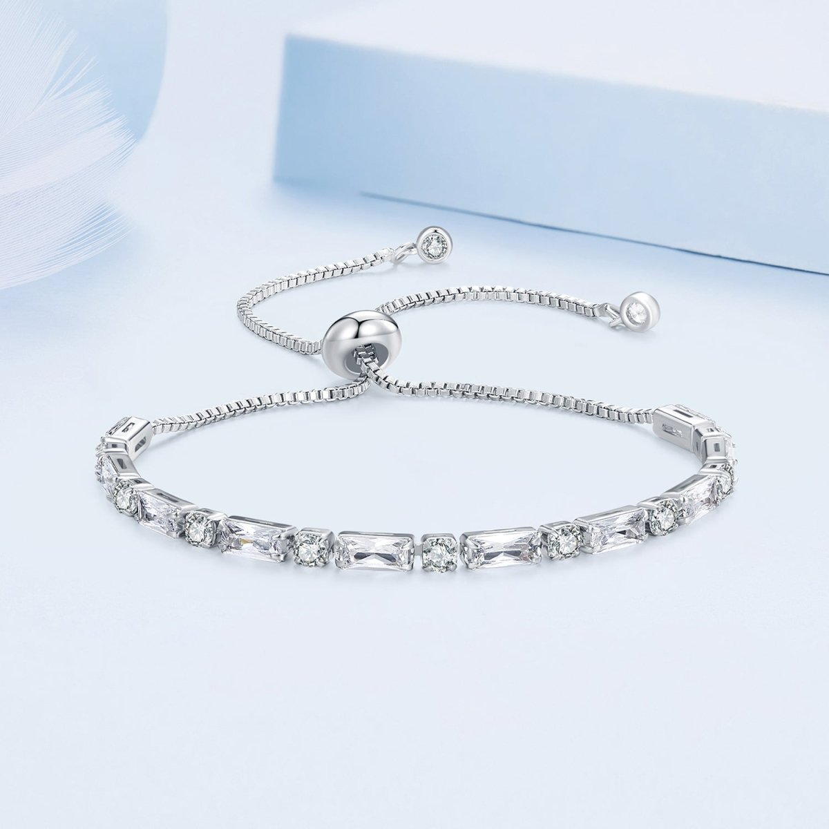Adjustable Mixed-Cut Crystal Bracelet