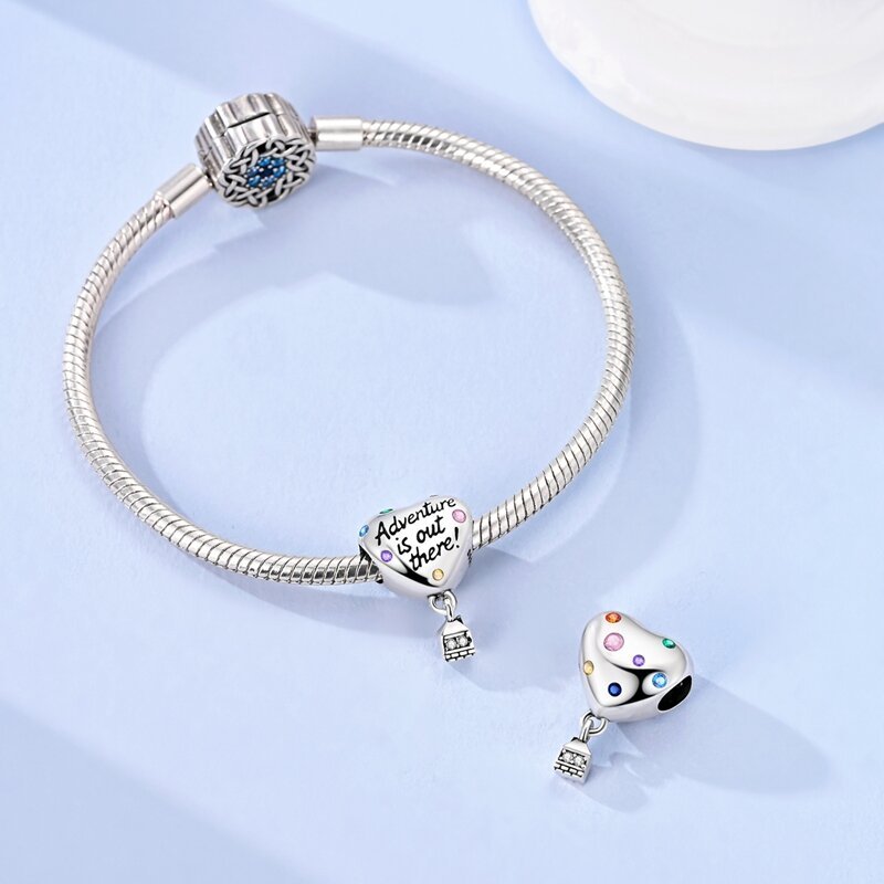Adventure Is Out There Heart & Balloon Dangle Charm