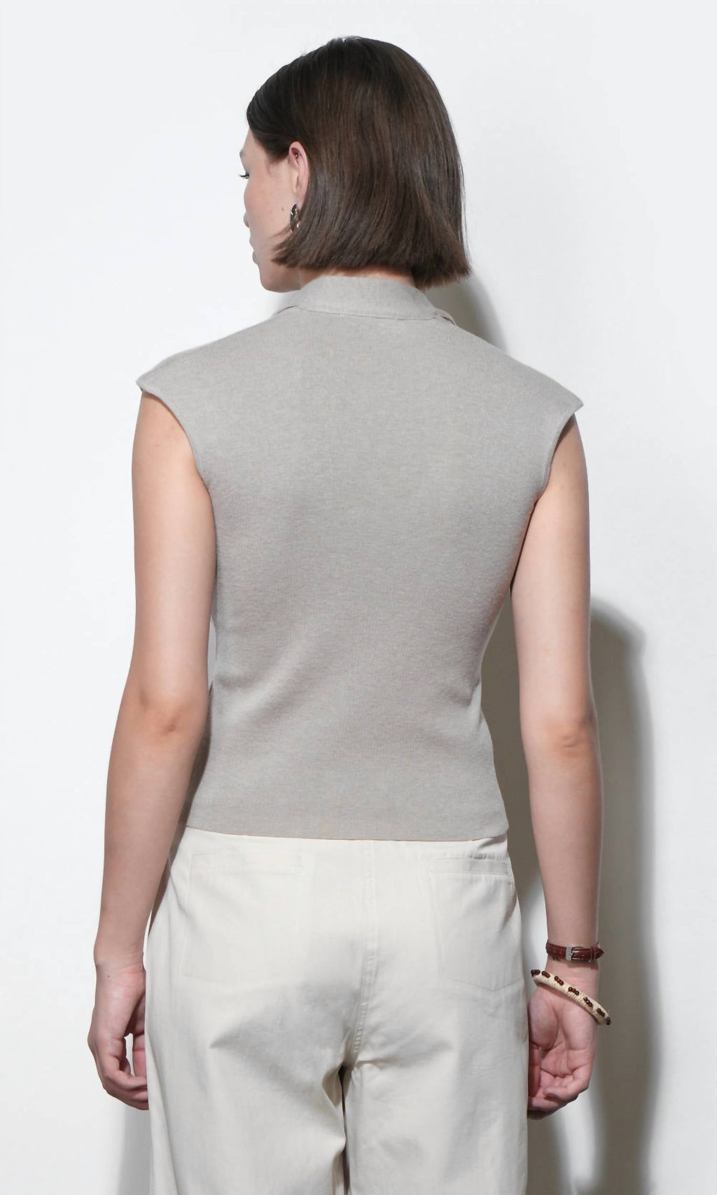 Hannah Scarf Knit Top In Oat